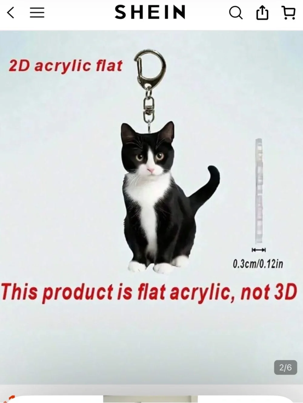 Black & White Cat Keychain - Decorative Pet Charm